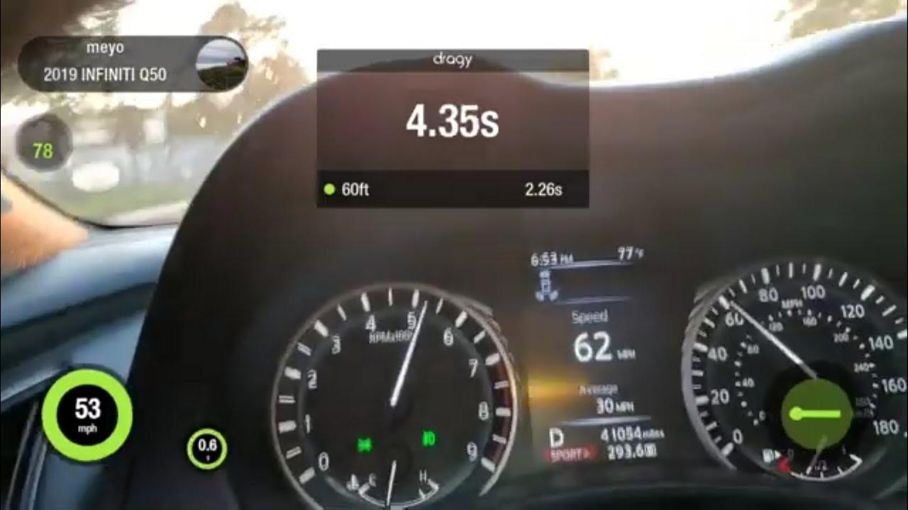 Q50 RS 0-60mph - YouTube