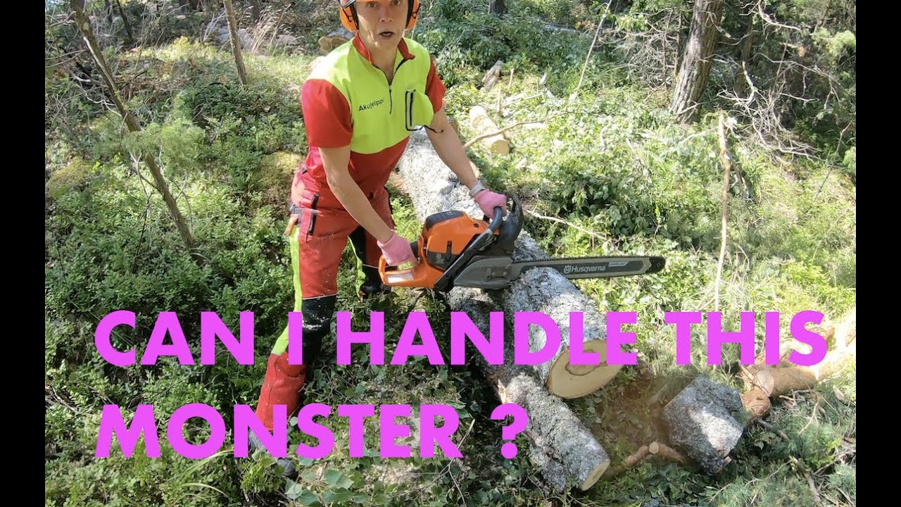 Finnish Female Lumberjack And Husqvarna 592 xpg beast. YouTube