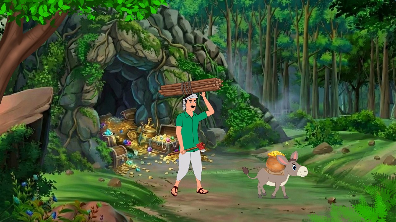 तकदीरवाला लकड़हारा और जादुई खजाने का रहस्य| Hindi Story| Hindi Kahani | Moral Stories |cartoon story