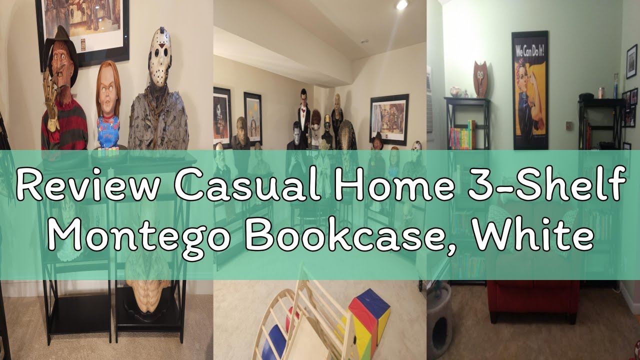 Review Casual Home 3-Shelf Montego Bookcase, White