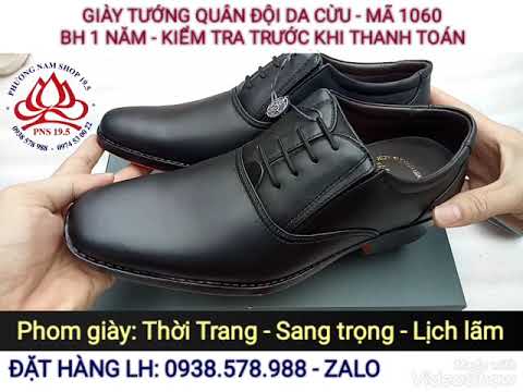 giày tướng Quân đội da cừu mã 1060, giày quân đội cấp tướng mã 1060