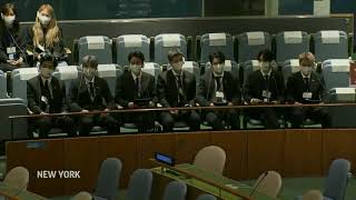 210920 BTS at the 76th UN General Assembly as special presidential envoy for future Gener. & Culture