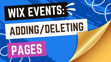 Wix Events - Adding/Deleting Pages On Your Events Site