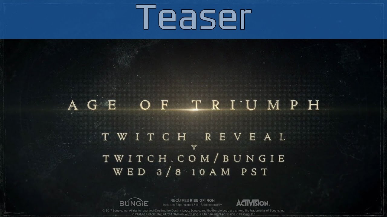Destiny - Age of Triumph Reveal Teaser [HD 1080P]