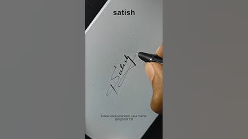 satish name signature style #signoartist #signaturemaster