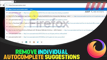 How to Remove Individual Autocomplete Suggestions in Firefox Browser