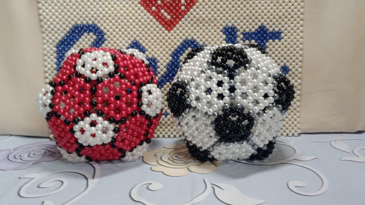 3D Beaded Football Very Easy Everyone Can Do It Tutorial Part 1 By Craft Novelty Sons