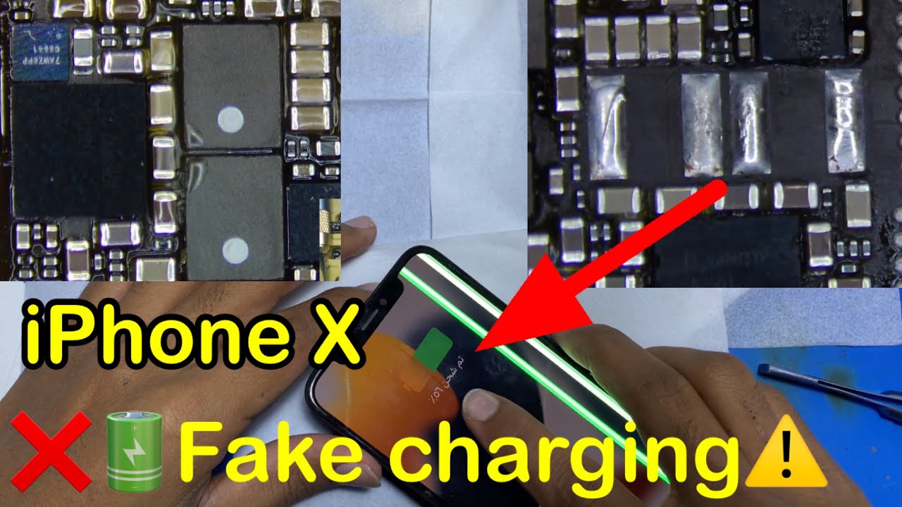 iPhone X Fake charging repair.Notcharging repair. Coil replace . - YouTube
