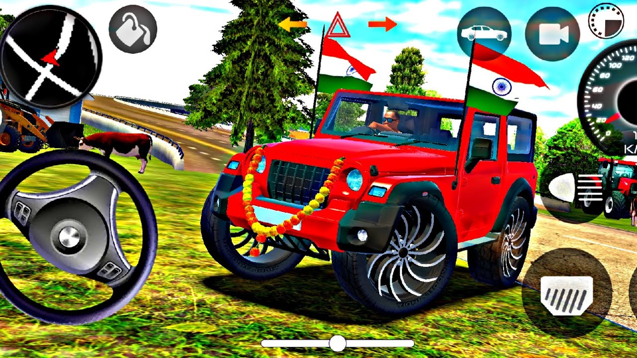 🚘 Indian Car Simulator 3D 😱 | Realistic Indian Thar Drive | Open World Car Game Gameplay