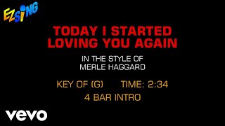Merle Haggard - Today I Started Loving You Again (Karaoke EZ Sing)