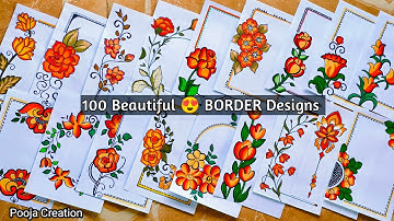 100 BEAUTIFUL BORDER DESIGNS/PROJECT WORK DESIGNS/বন্ধু খাতার ডিজাইন/FRONT PAGE DESIGN FOR PROJECTS