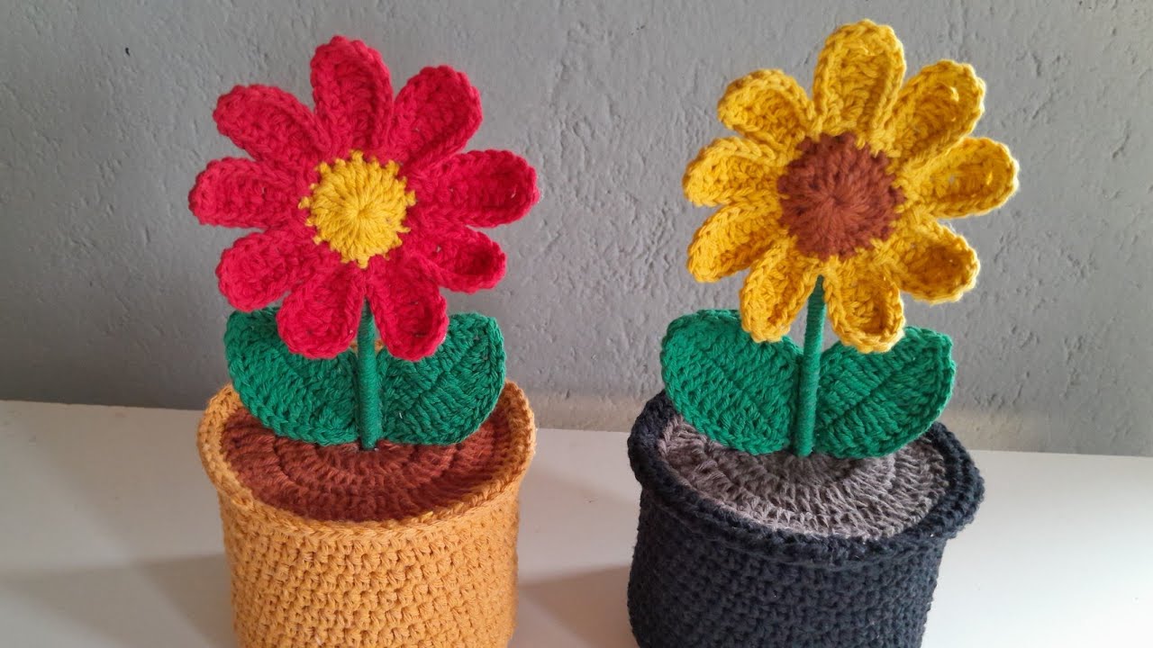 PESO DE PORTA EM CROCHÊ COM BARBANTES FLOR 🌼 PASSO A PASSO 