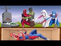 What if 10 spiderman in 1 house  spider man red rest in peace by fat spider tv