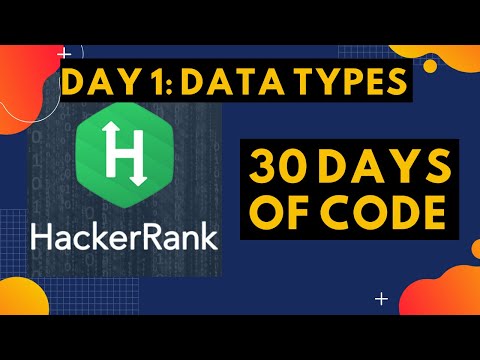 Day 1: Data Types | Hackerrank | Learn python in 30 days for beginners | Hacker rank solutions Hindi
