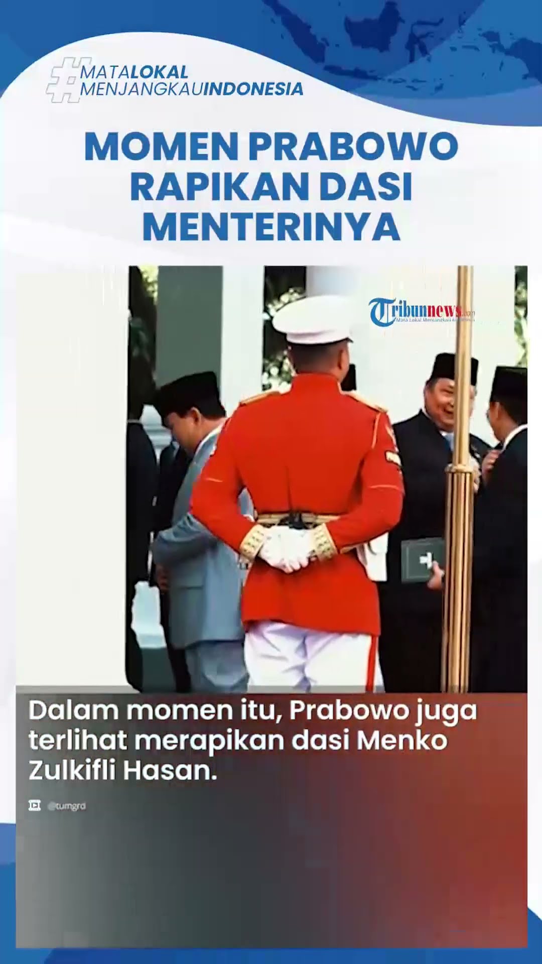 Momen Prabowo Rapikan Dasi Menterinya saat Tunggu PM Jepang, Bahlil hingga Mayor Teddy Tertawa