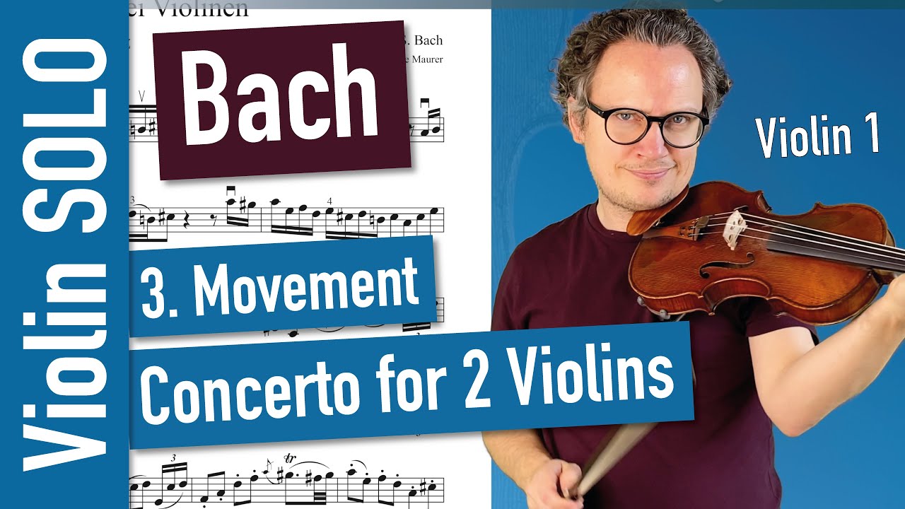 Bach Double Violin Concerto in d-Minor, 3. Mov. Allegro, Violin 1 SOLO ...