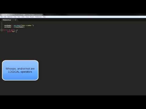 Python Video 4 If Statements
