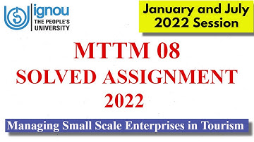 MTTM 08 Solved Assignment 2022-23 II MTTM 08 Latest Assignments