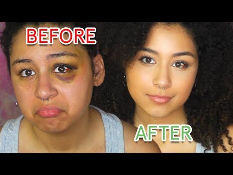 Comment couvrir un avec Black Eye Drugstore Make Up | non Cakey