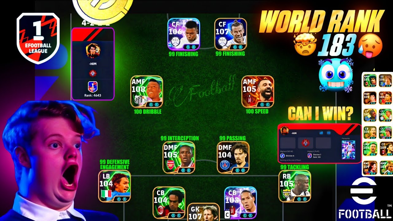 "Dominate Against World Rank 183 Opponent!🗿🔥 | eFootball Ranked Match" | eFootball 26 Mobile