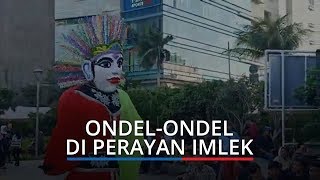 Sambut Perayaan Imlek, Warga Jakarta Dihibur Ondel ondel dan Gambang Kromong