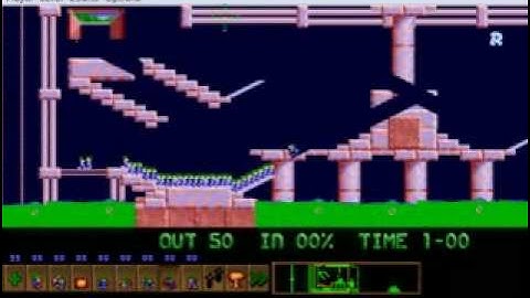 Lemmings my custom level EXTRA 5 Lemming Moat