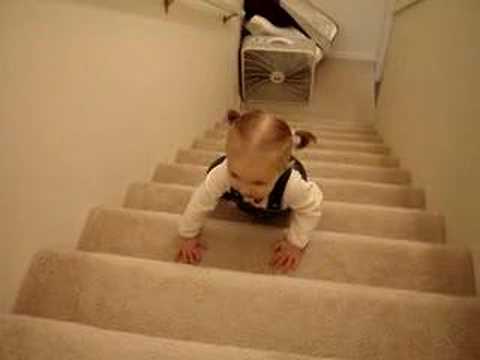 Autumn climbs the stairs