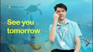 How to sign 'See you tomorrow'