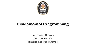 (2) Belajar Dasar Pemrograman, Variable, Tipe Data dan Operasi