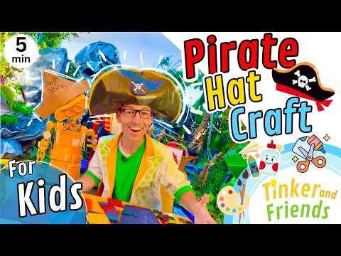 Pirate Hat for Kids | Easy Paper Pirate Hat Craft | Pirate Week Dress Up Ideas