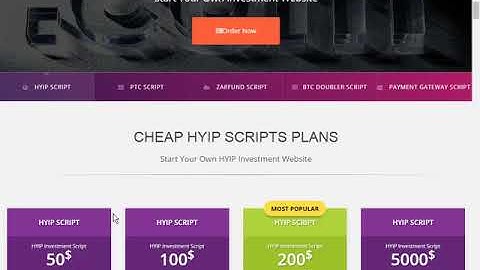 Ponzi script start your own investment website