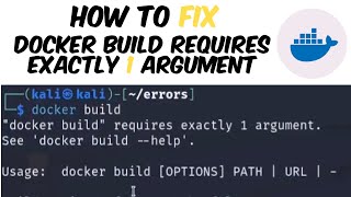 How to fix docker build requires exactly 1 argument