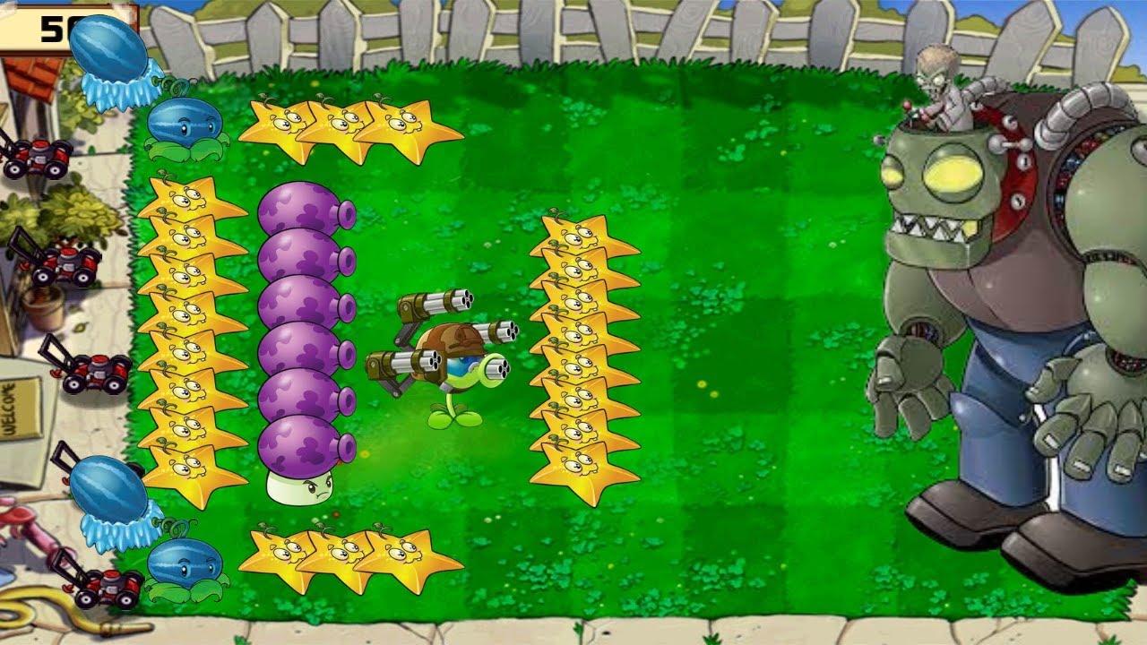 All Plants vs Dr Zomboss vs All Zombies vs Gargantuar | Plants vs ...