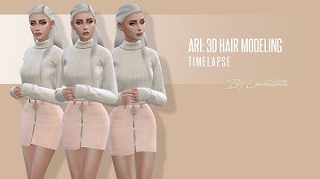 3d Hair modeling timelapse ( Ariana Grande inspired)