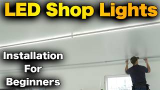 How To Install LED Shop Lights On Ceiling In A Garage - Barrina LEDS!