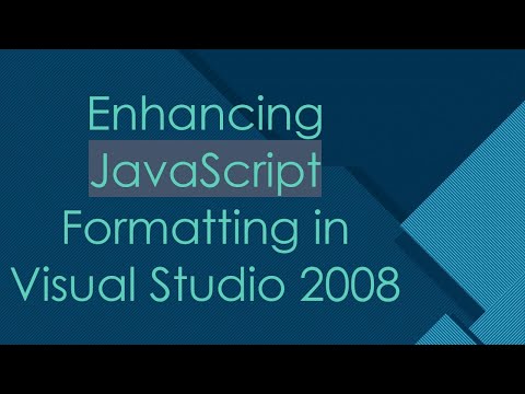 Enhancing JavaScript Formatting in Visual Studio 2008