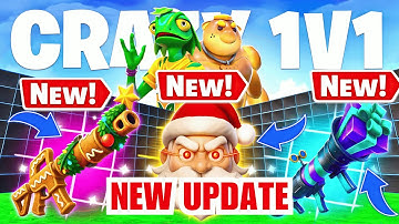 NEW WEAPONS CRAZY 1V1 FFA ALL GUNS & RIDES MAP FORTNITE CREATIVE (PART 43) gingerbread rifle