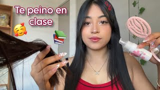 ASMR la chica de atras de ti juega con tu cabello en clase ￼🤫🏫❤️ screenshot 4