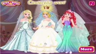 Disney Princess Wedding Festival play Elsa Cinderella and Ariel dress up games