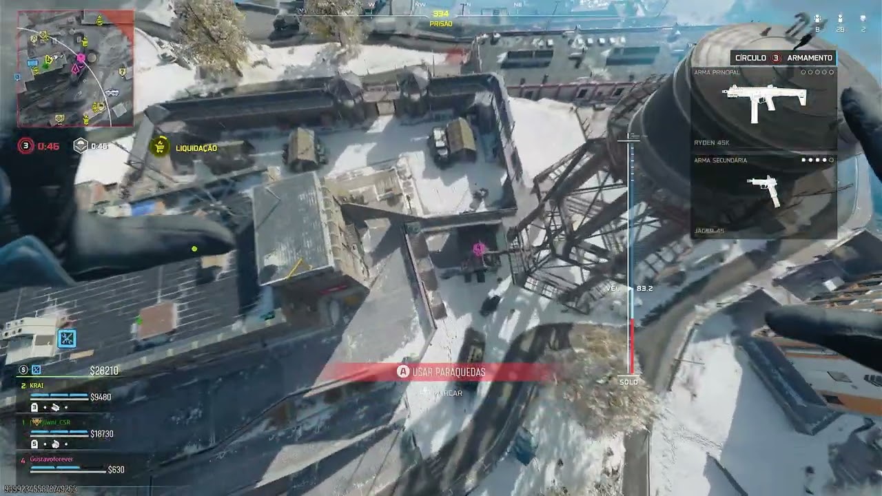 Partida de um casual no nosso querido Cod warzone, fiquei apenas no suporte.