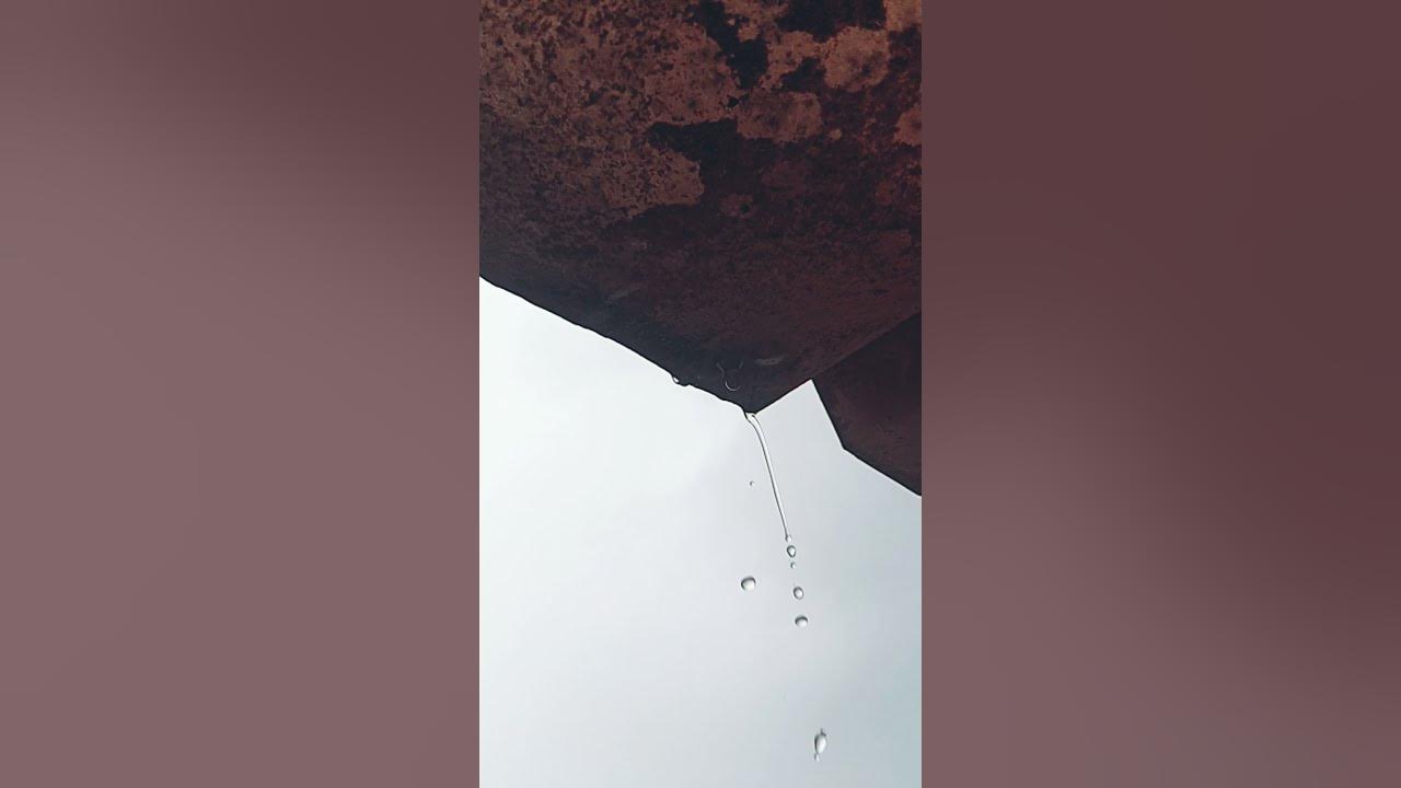 slow motion of falling rain drops