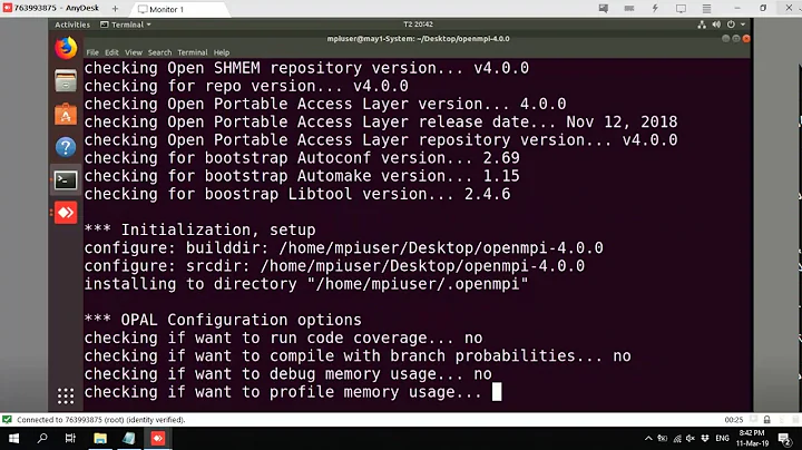 Install OpenMPI in Ubuntu with a cluster: #step 3 - install OpenMPI