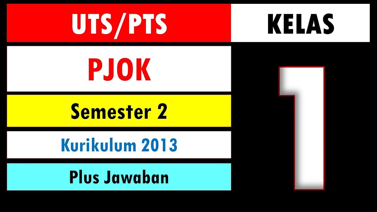 Soal UTS PTS PJOK Kelas 1 Semester 2 Kurikulum 2013 dan ...