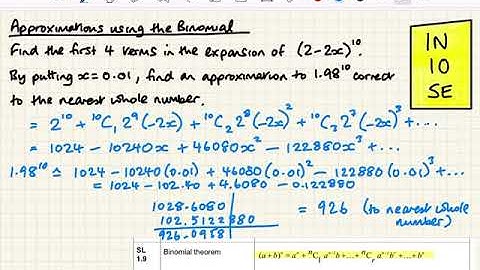 Approximations using the Binomial - Binomial Theorem 5 - IB Maths Analysis and Approaches