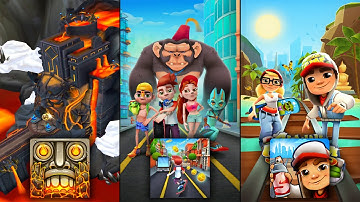 Temple Run 2 Volcano Island Vs Bus Rush Vs Subway Surfers Bangkok - Endless Run Gameplay