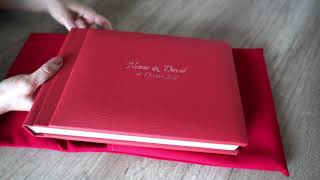 Wedding Album Red Leather Cover