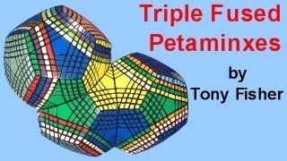 TRIPLE FUSED PETAMINXES !!!! (Insane Rubik's Cube type twisty puzzle)