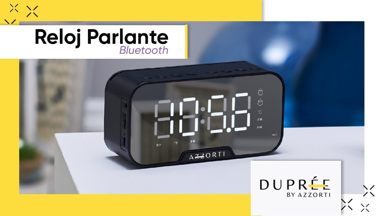 Reloj Despertador Digital Gadnic W1 Parlante Bluetooth Radio FM Alarma