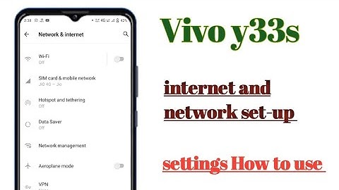 Vivo y33s network and internet set-up settings hidden features || How to use
