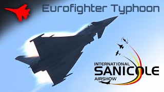 Aggressive Italian Eurofighter Typhoon Display! ✈️ Sanicole Airshow 2022